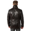 Męska długa skórzana kurtka Mauritius Ciemnobrązowa MMCassimo – Kurtki skórzane