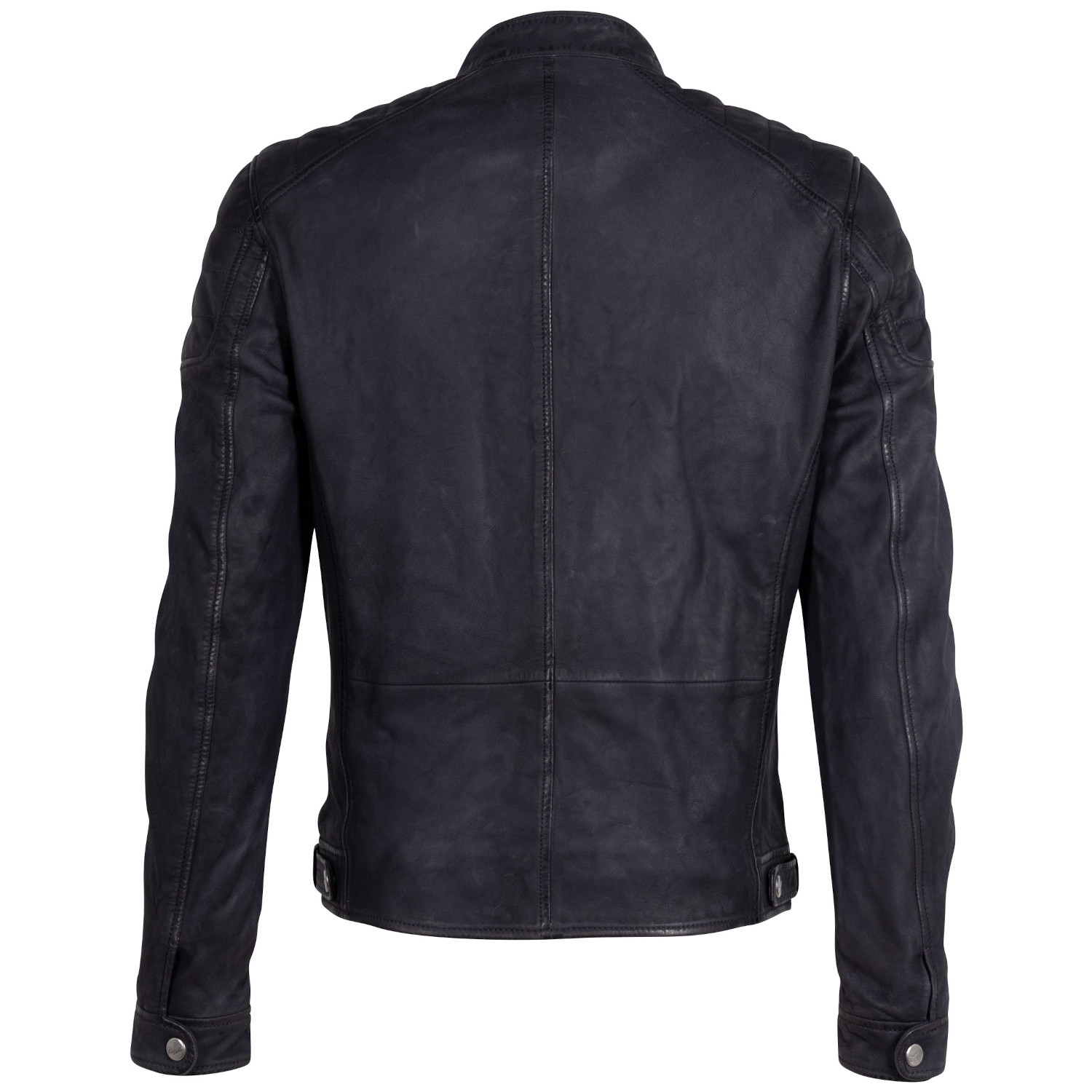 Męska skórzana kurtka Mauritius ciemnoniebieska MMCayo – Kurtki skórzane