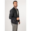 Męska skórzana kurtka Mauritius ciemnoniebieska MMCayo – Kurtki skórzane