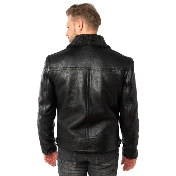 Męska skórzana kurtka Mauritius Czarna MMCeylor