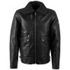Męska skórzana kurtka Mauritius Czarna MMCeylor – stoc