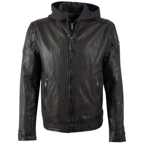 Męska skórzana kurtka Mauritius Ciemnozielona MMCharlik