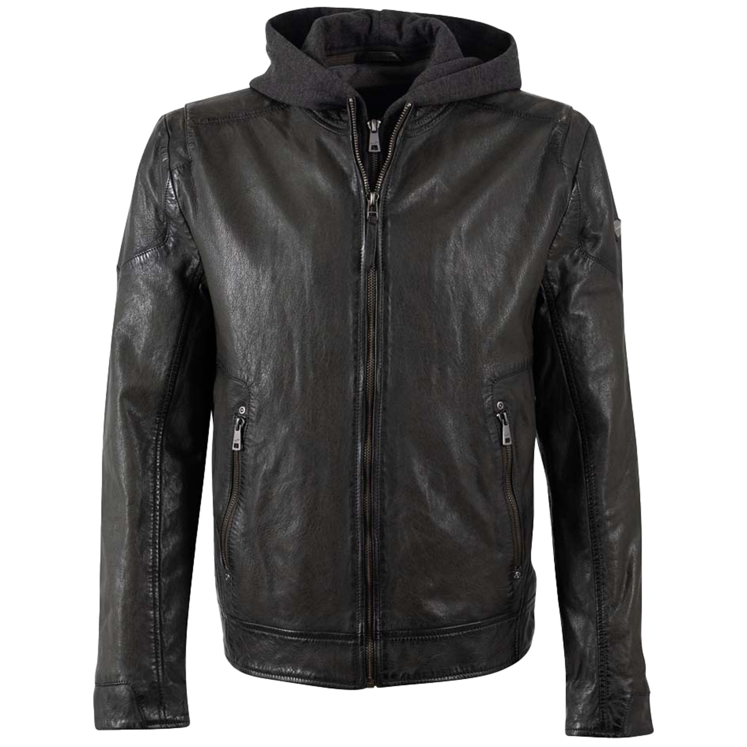 Męska skórzana kurtka Mauritius Ciemnozielona MMCharlik – Kurtki skórzane