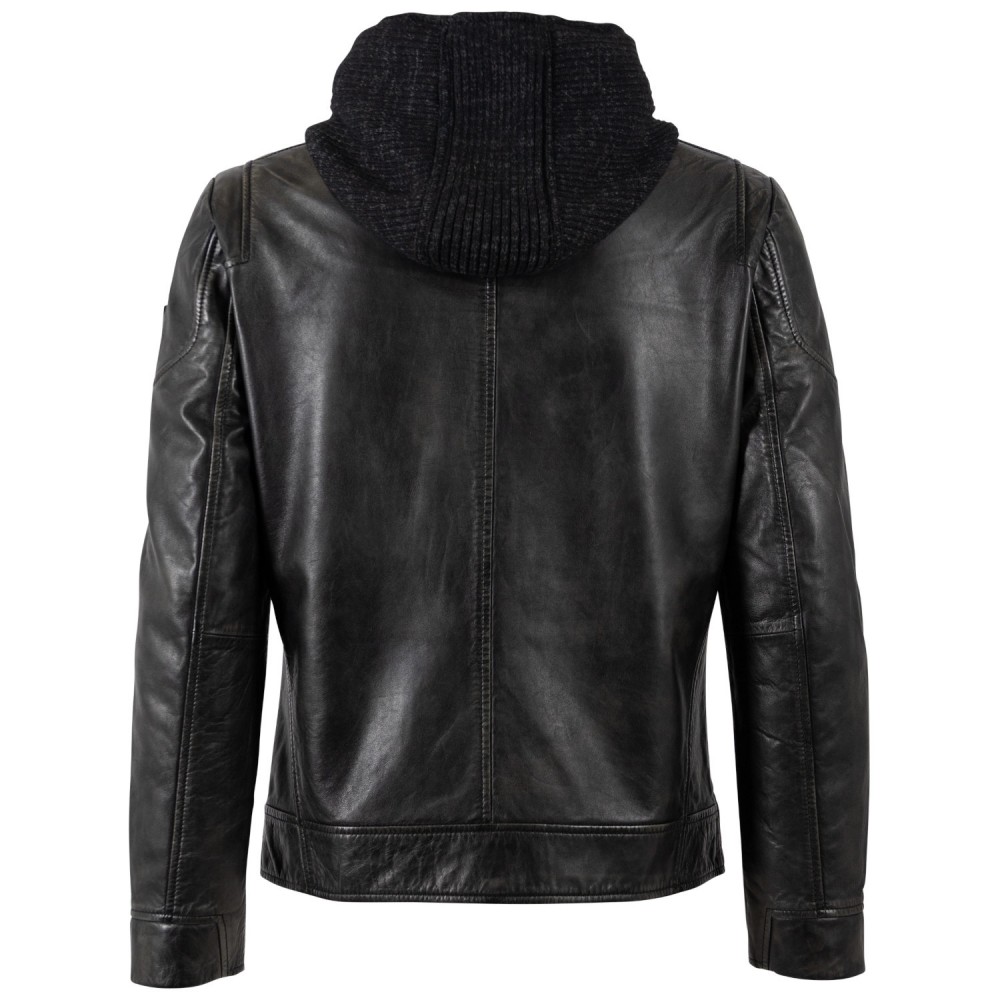 Męska skórzana kurtka Mauritius Ciemny antracyt MMCholly - readytowear