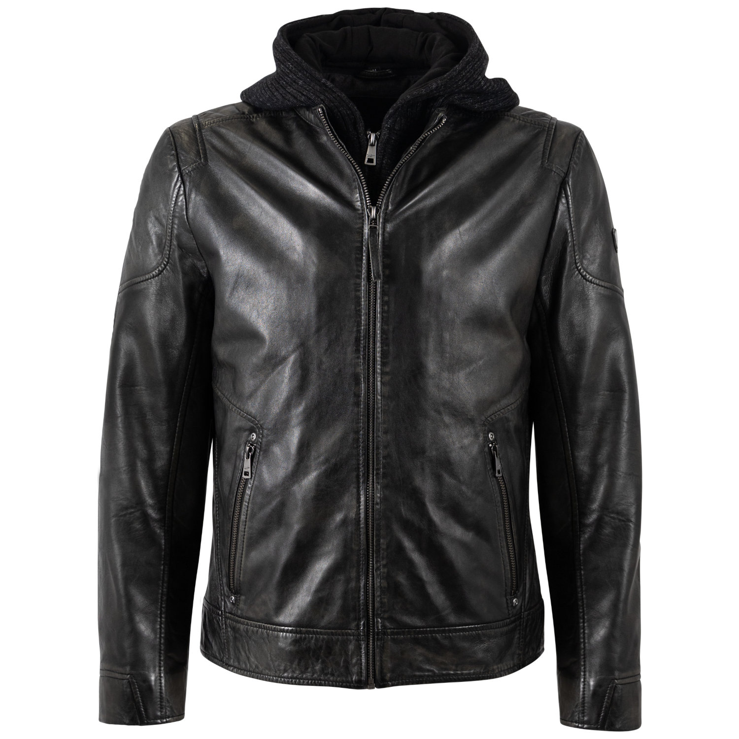 Męska skórzana kurtka Mauritius Ciemny antracyt MMCholly – BLACK FRIDAY