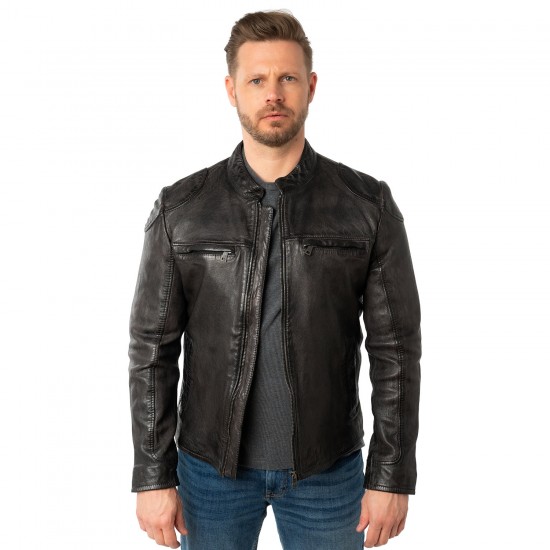 Męska skórzana kurtka Mauritius Ciemny antracyt MMChopa