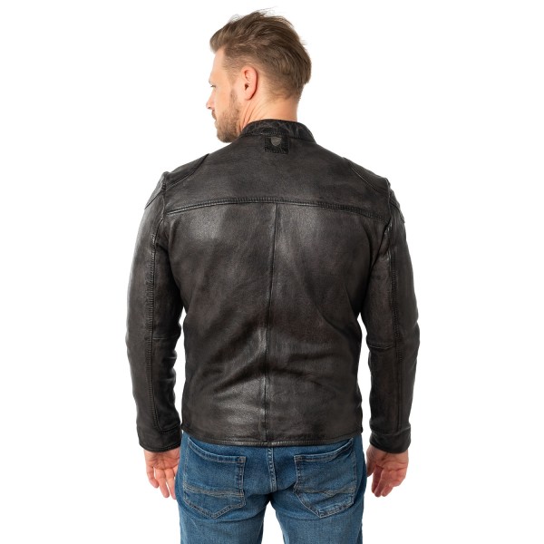 Męska skórzana kurtka Mauritius Ciemny antracyt MMChopa