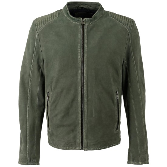 Męska skórzana kurtka Mauritius Oliwkowa MMCiran