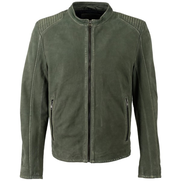 Męska skórzana kurtka Mauritius Oliwkowa MMCiran