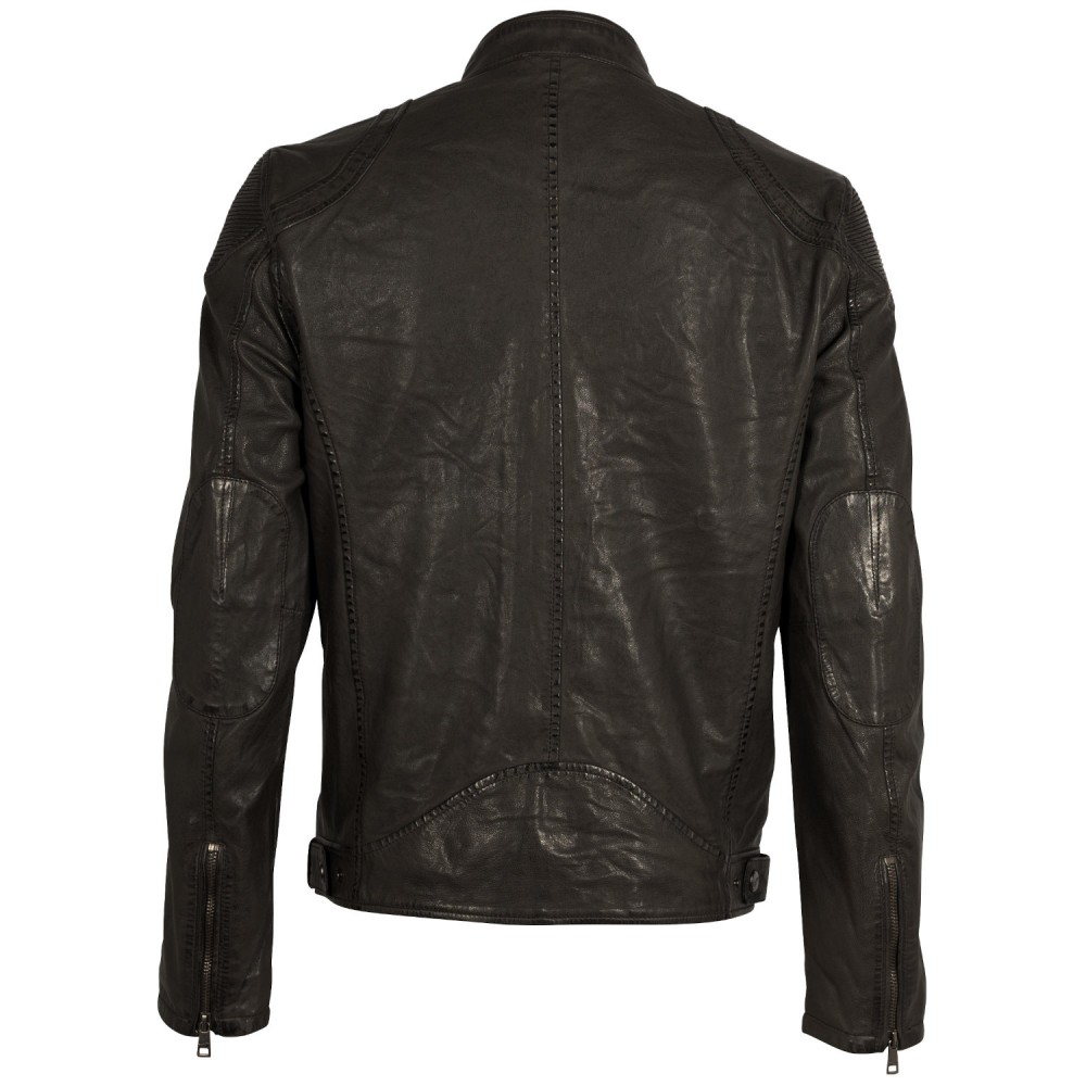 Męska skórzana kurtka Mauritius ciemnoszara MMCollins - readytowear