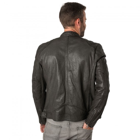 Męska skórzana kurtka Mauritius ciemnoszara MMCollins