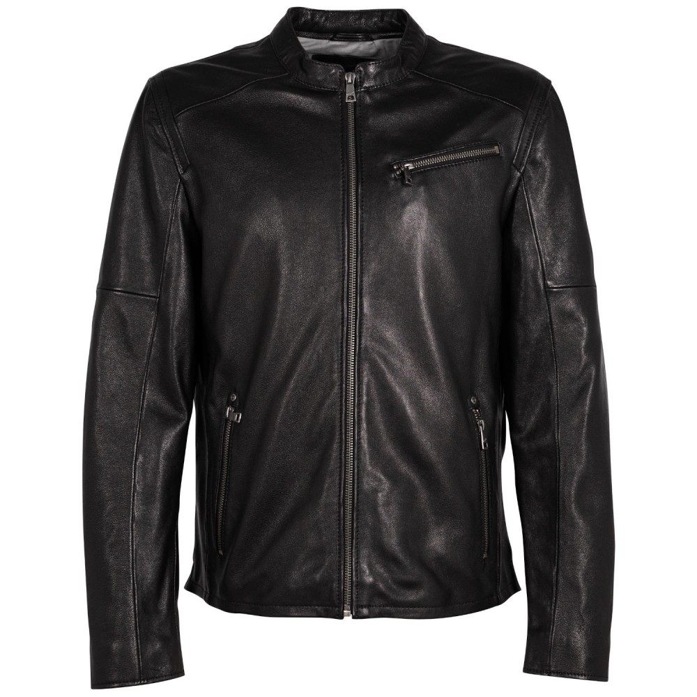 Męska skórzana kurtka Mauritius Czarna MMComao - readytowear
