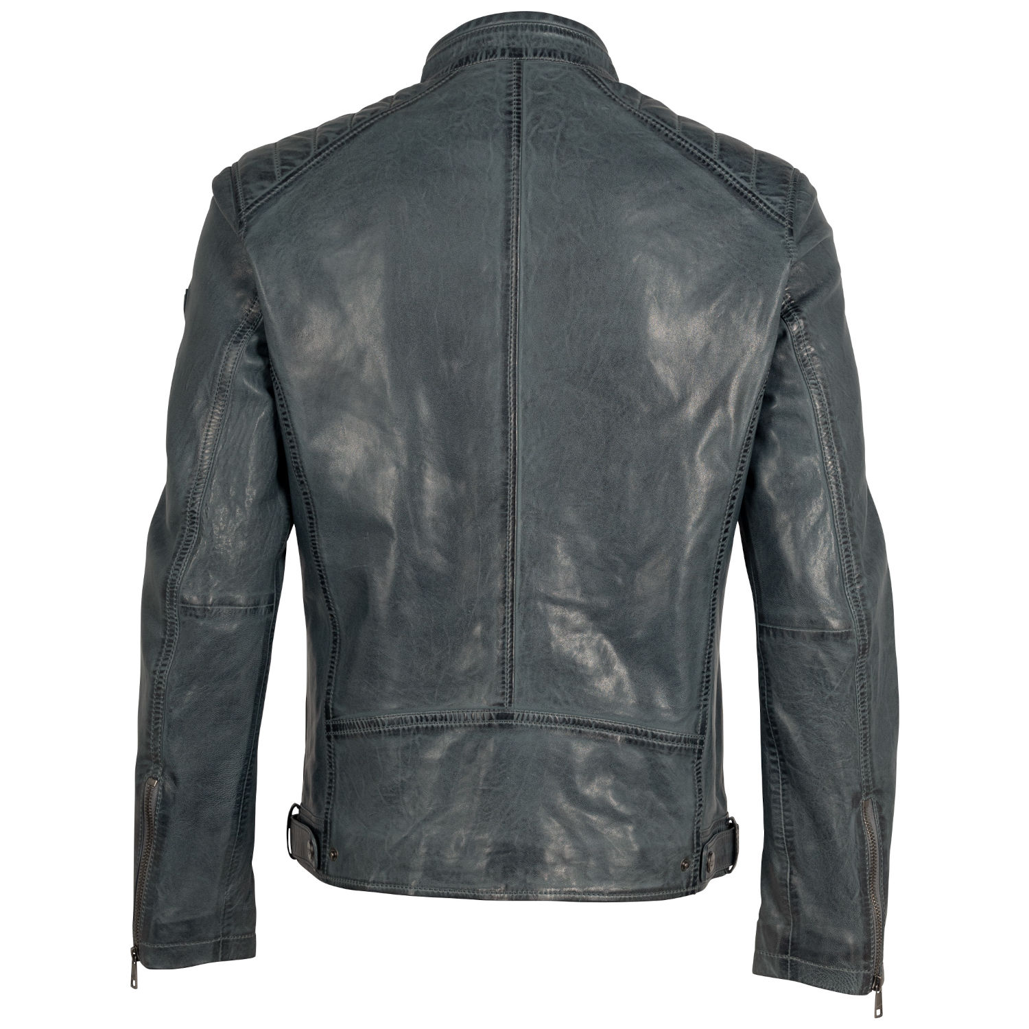 Męska skórzana kurtka Mauritius Vintage Blue MMCortney – BLACK FRIDAY