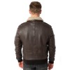 Męska skórzana kurtka Mauritius Ciemnobrązowa MMCruise – stoc