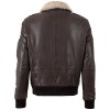 Męska skórzana kurtka Mauritius Ciemnobrązowa MMCruise – stoc