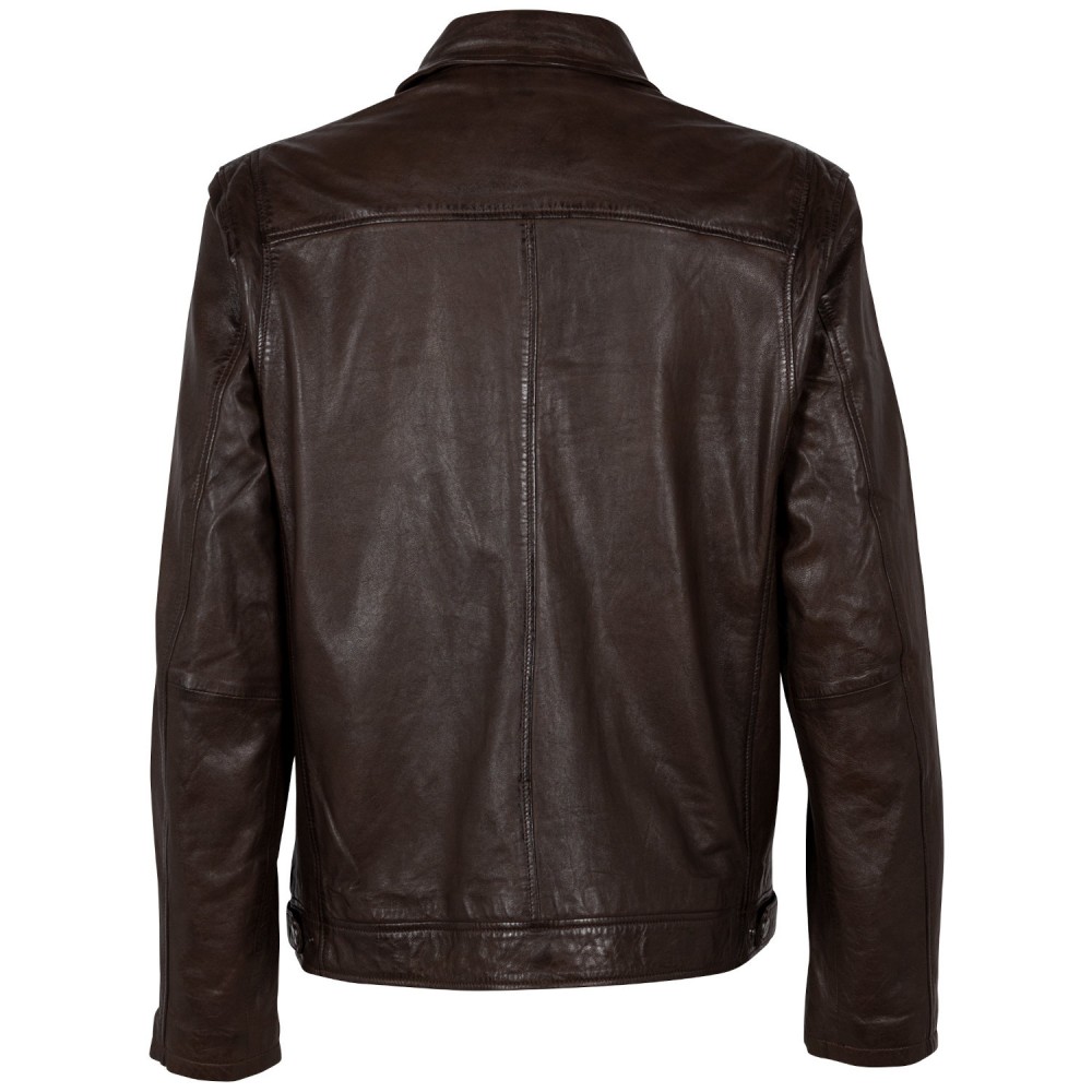 Męska skórzana kurtka Mauritius Kasztan MMCuno