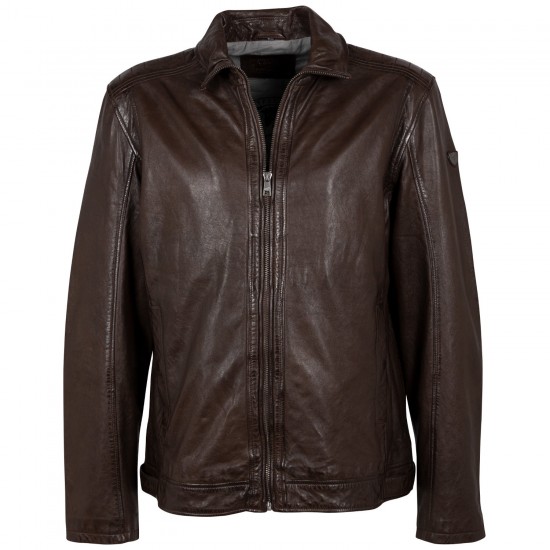Męska skórzana kurtka Mauritius Kasztan MMCuno