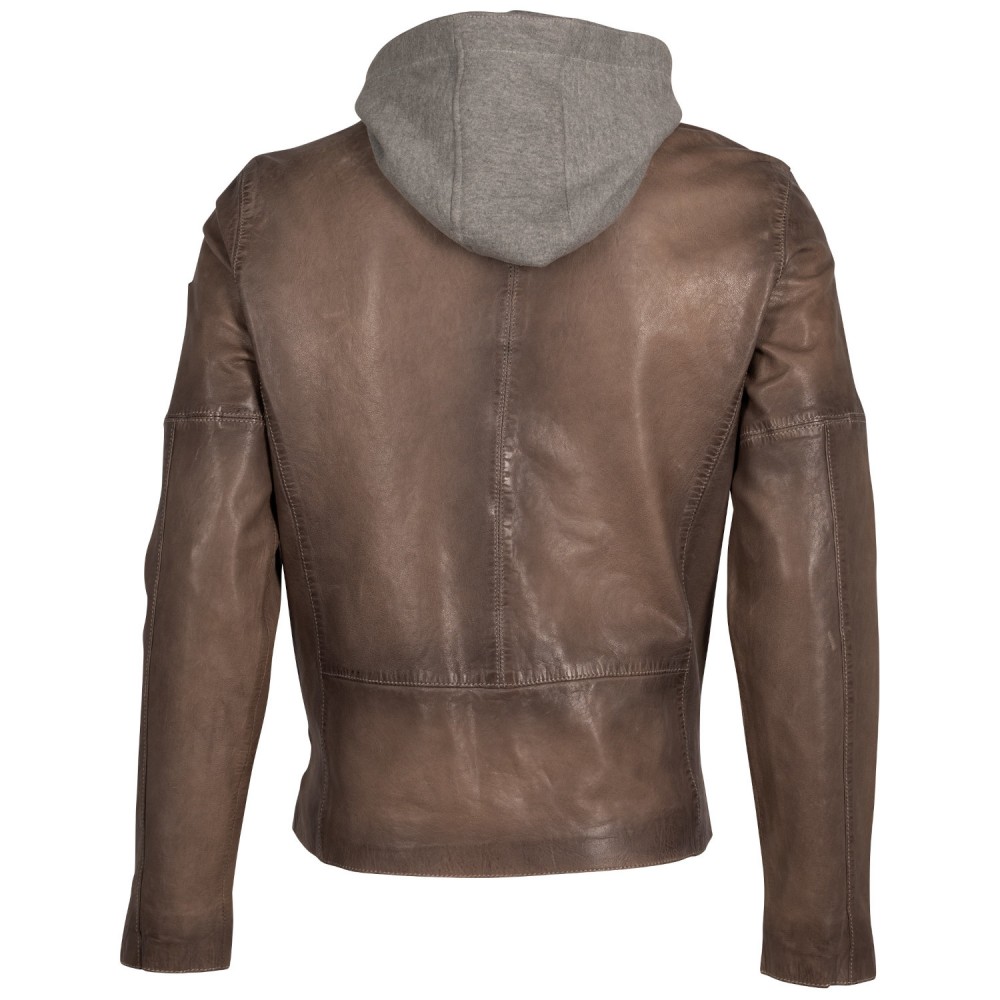 Męska skórzana kurtka Mauritius Ciemnobrązowa MMCyprus - readytowear