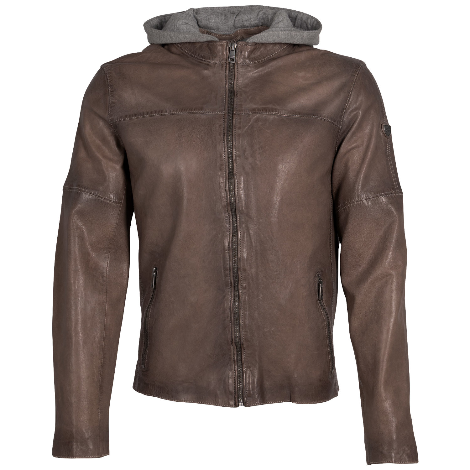 Męska skórzana kurtka Mauritius Ciemnobrązowa MMCyprus – Kurtki skórzane