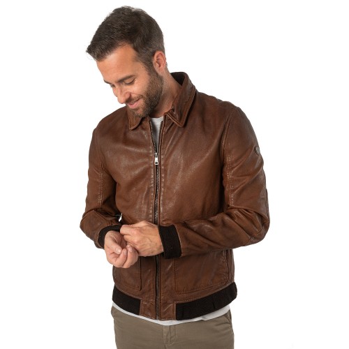Męska skórzana kurtka Mauritius Whiskey MMDawson