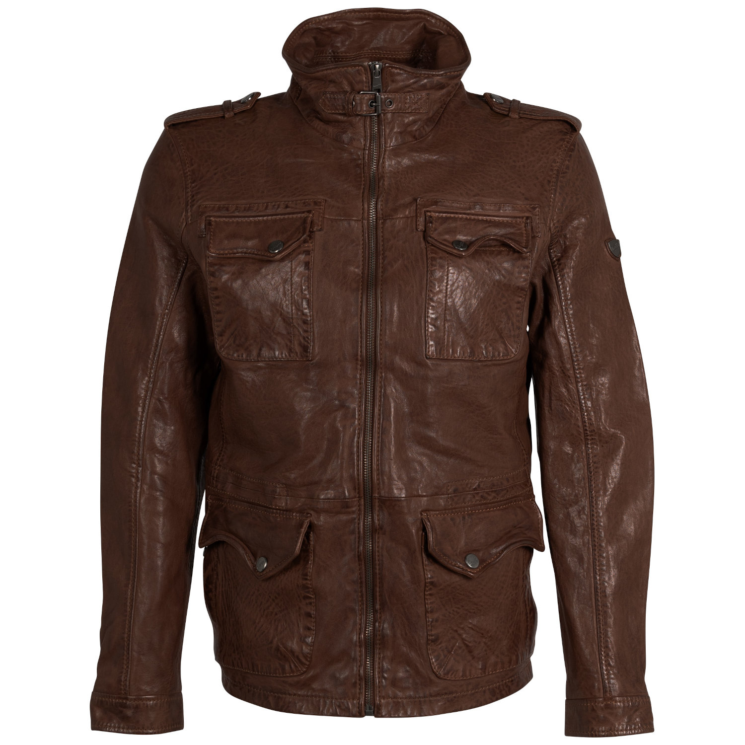 Męska skórzana kurtka Mauritius jasnobrązowa MMDaxter – Kurtki skórzane