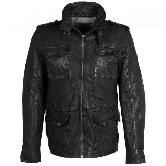 Męska skórzana kurtka Mauritius Czarna MMDaxter