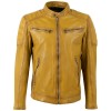 Męska skórzana kurtka Mauritius Żółta MMDerry