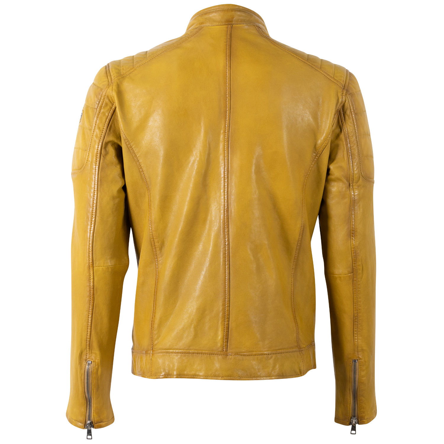 Męska skórzana kurtka Mauritius Żółta MMDerry – Kurtki skórzane