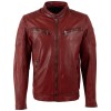 Męska skórzana kurtka Mauritius czerwona MMDerry – Kurtki skórzane