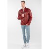 Męska skórzana kurtka Mauritius czerwona MMDerry – Kurtki skórzane