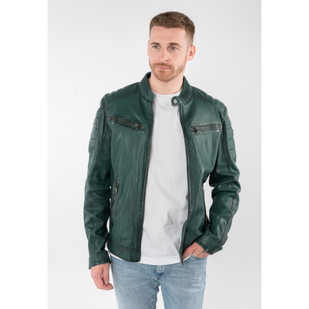 Męska skórzana kurtka Mauritius Zielona MMDerry