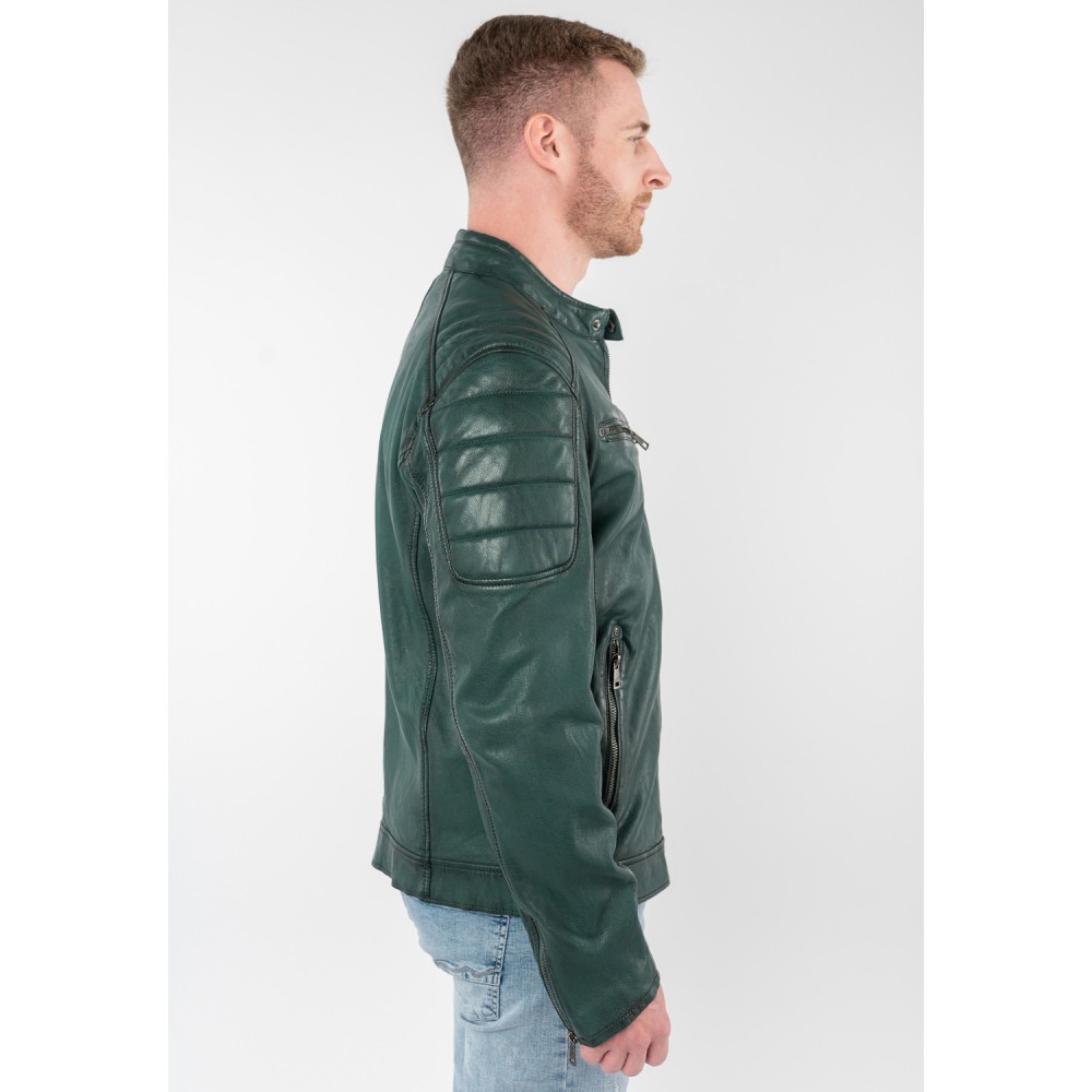 Męska skórzana kurtka Mauritius Zielona MMDerry