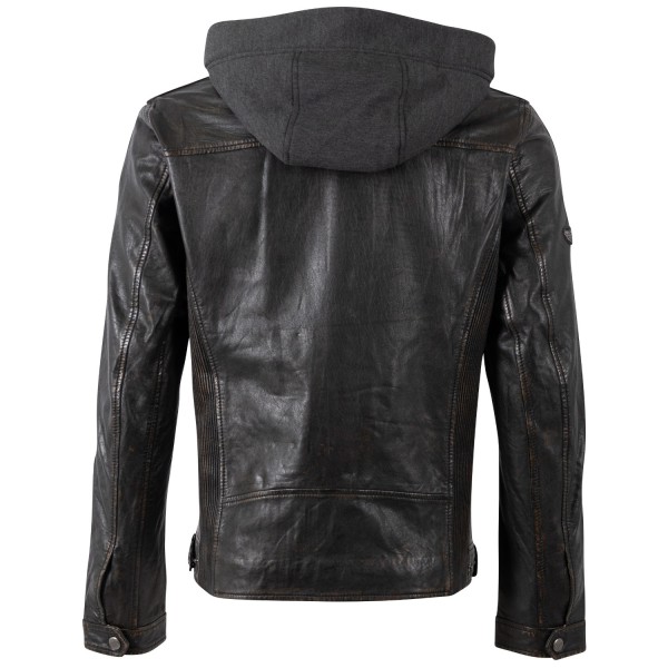 Męska skórzana kurtka Mauritius Czarna Vintage MMDezimus
