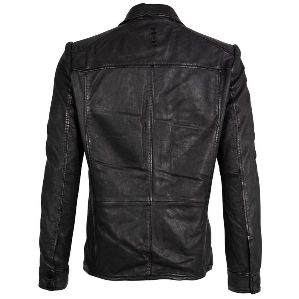 Męska skórzana koszula Mauritius Czarna MMDonn