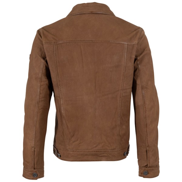 Męska skórzana kurtka Mauritius Ciemny Camel MMEddo