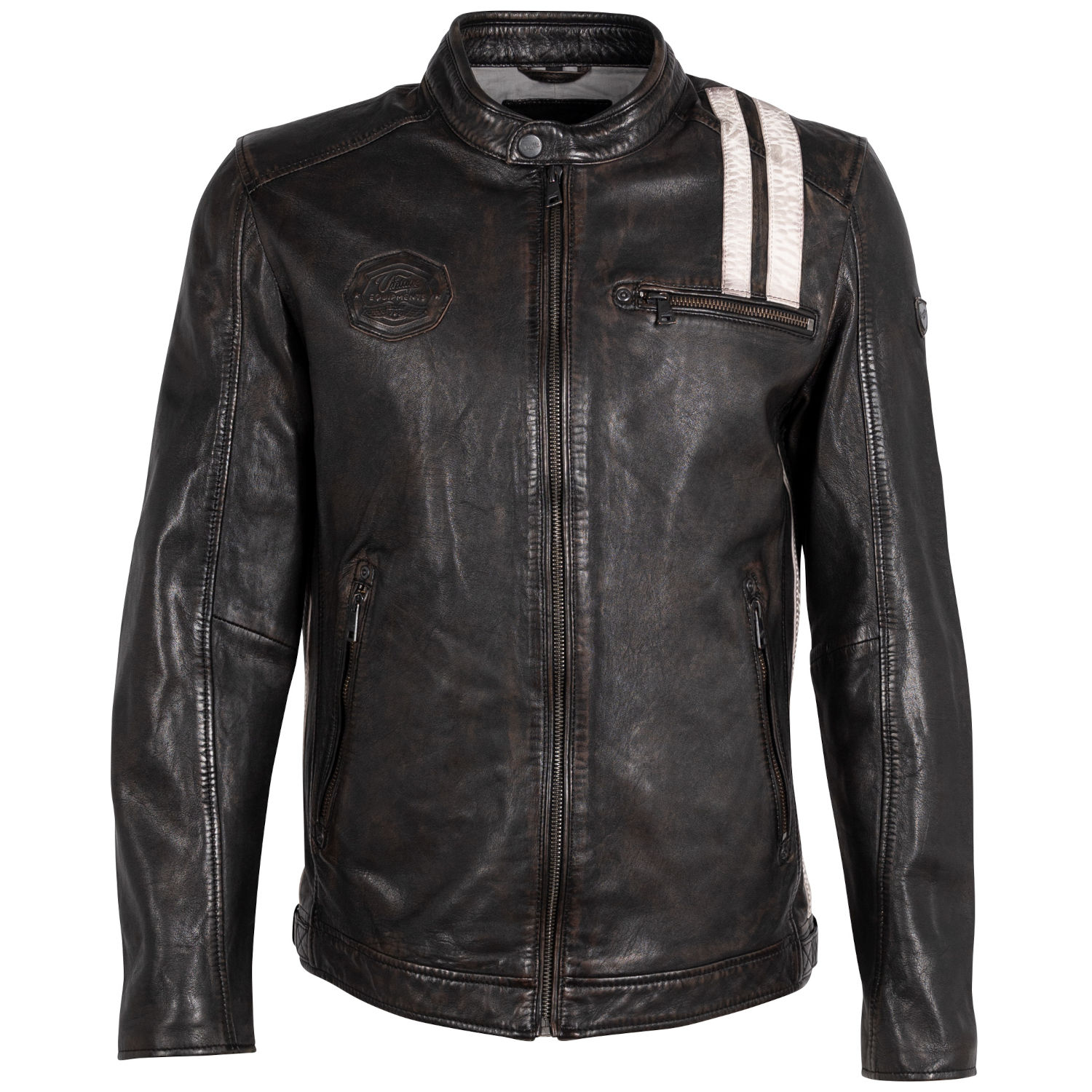 Męska skórzana kurtka Mauritius Antyczna czerń MMFaron – BLACK FRIDAY