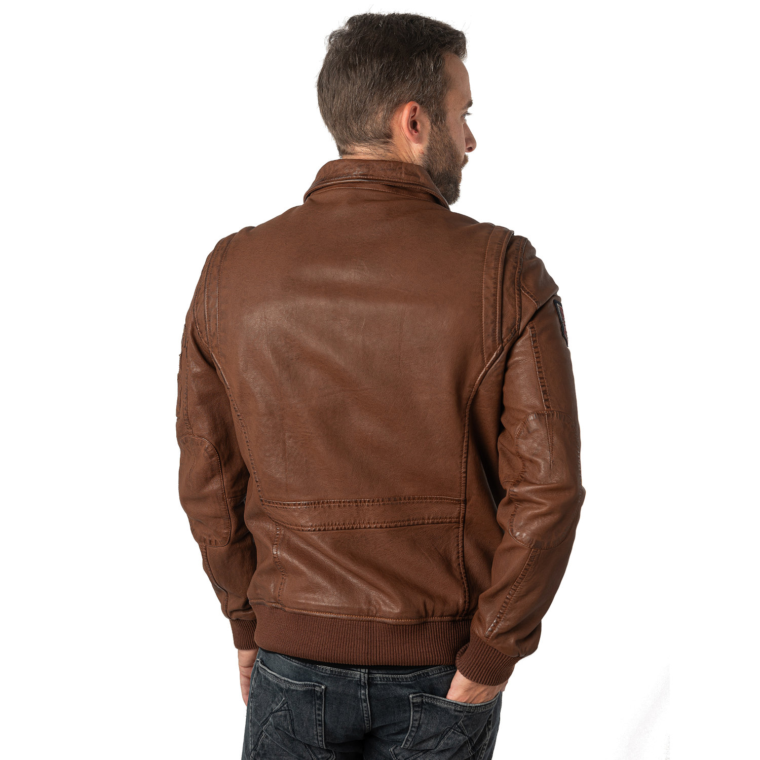 Męska skórzana kurtka Mauritius Whiskey MMFraser – Kurtki skórzane
