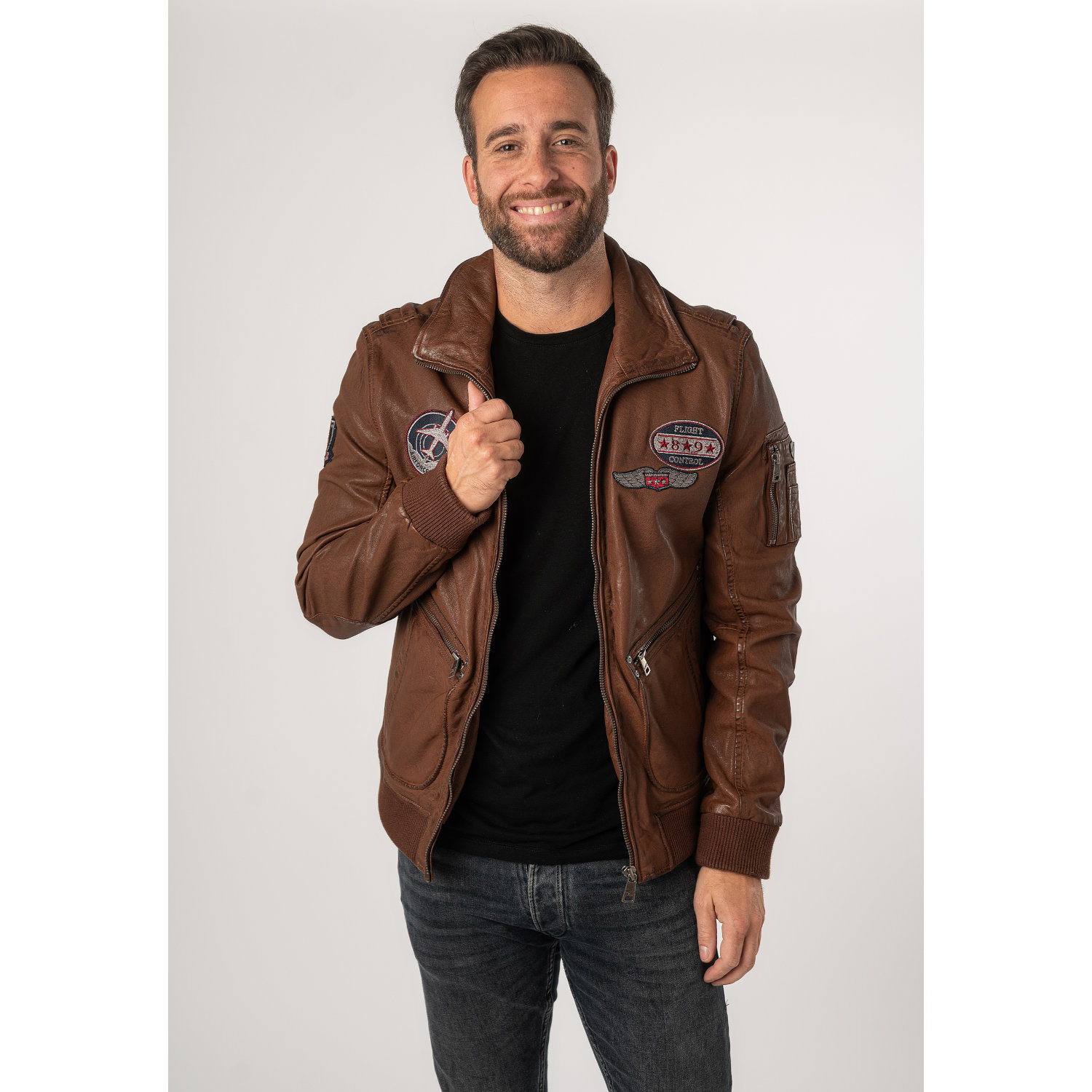 Męska skórzana kurtka Mauritius Whiskey MMFraser – Kurtki skórzane