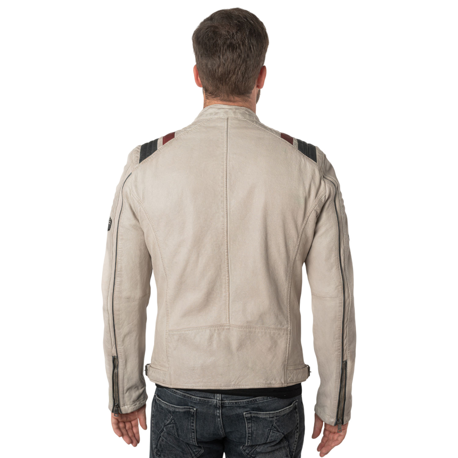 Męska skórzana kurtka Mauritius Off White MMFurious – Kurtki skórzane