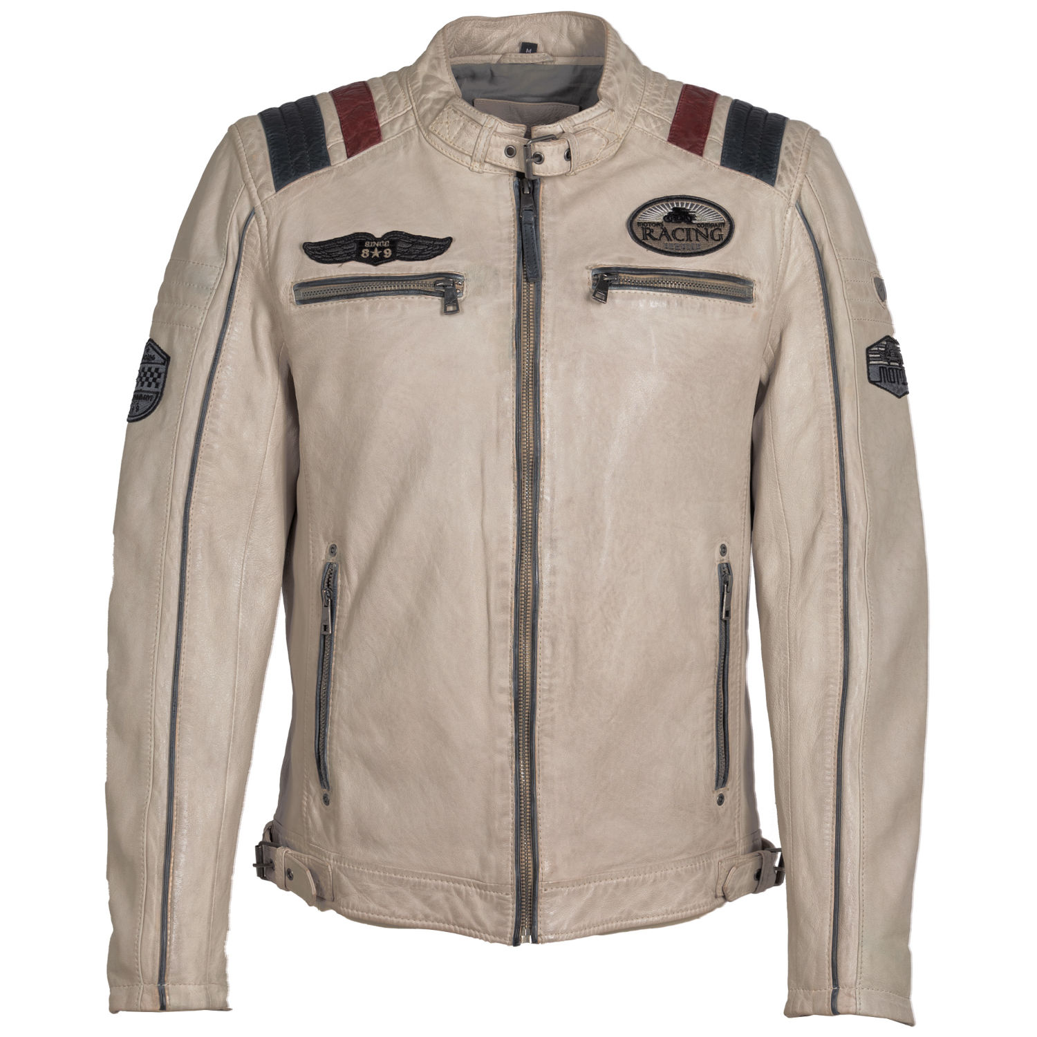 Męska skórzana kurtka Mauritius Off White MMFurious – Kurtki skórzane