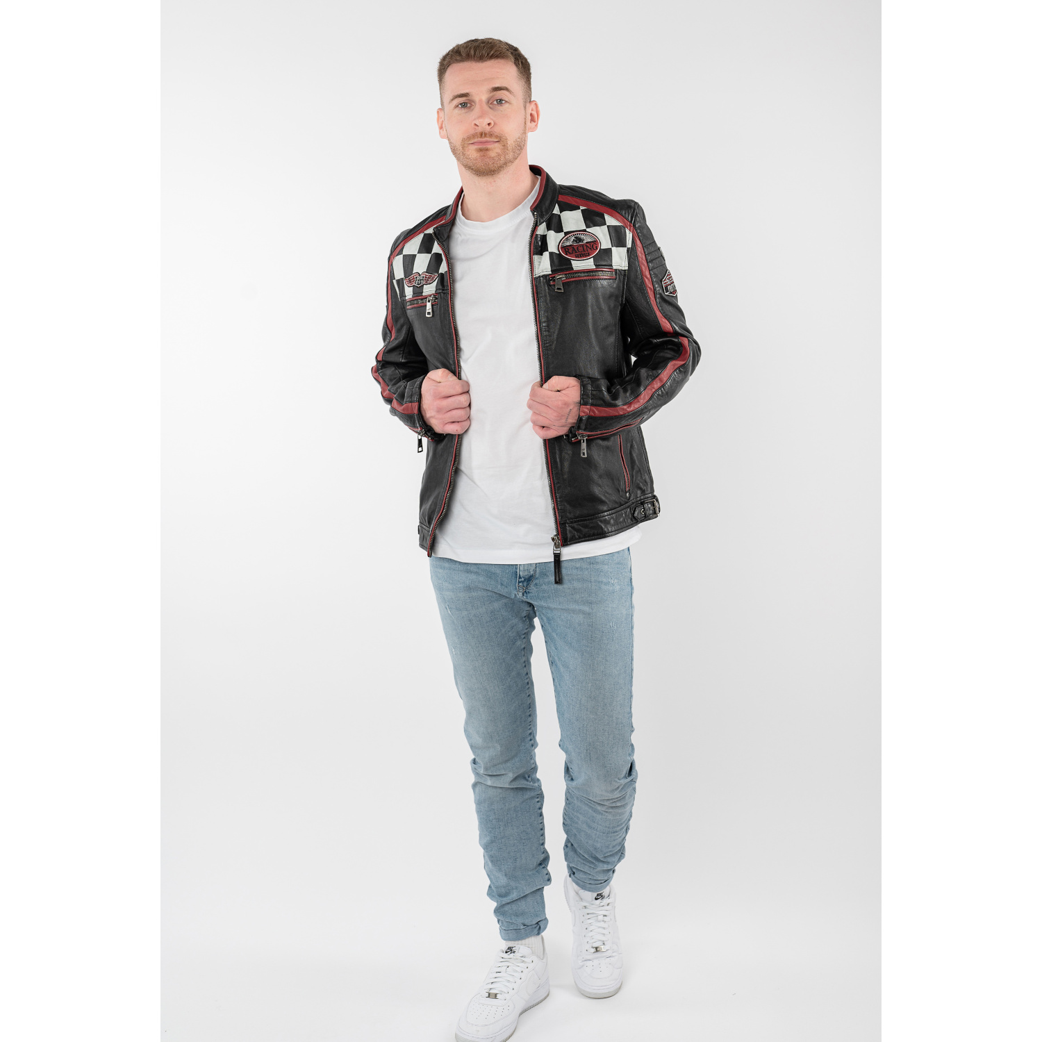 Męska skórzana kurtka Mauritius Czarna MMFynn