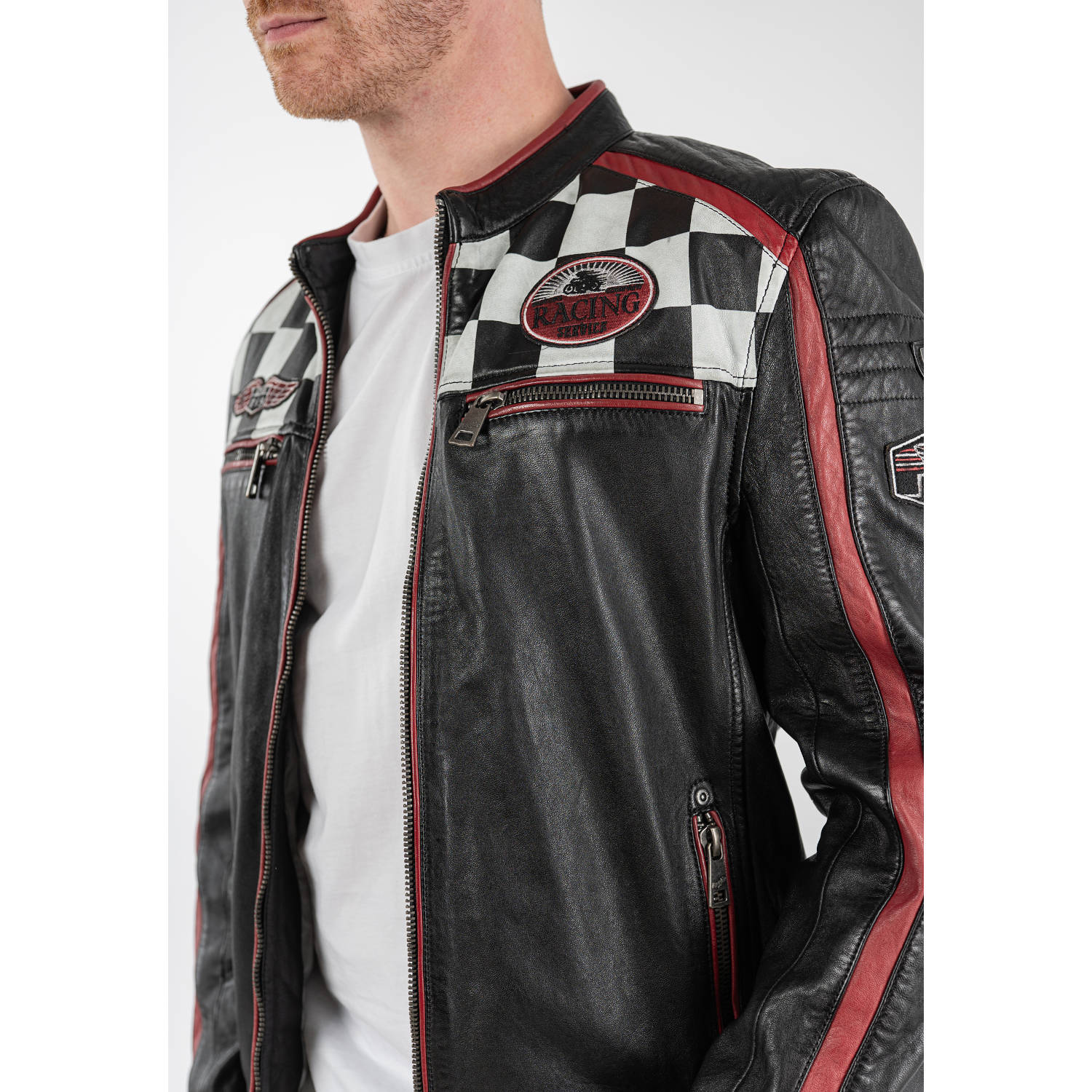 Męska skórzana kurtka Mauritius Czarna MMFynn