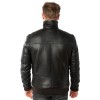 Męska skórzana kurtka Mauritius Antyczna czerń MMFyol – Kurtki skórzane