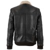 Męska skórzana kurtka Mauritius Antyczna czerń MMFyol – Kurtki skórzane