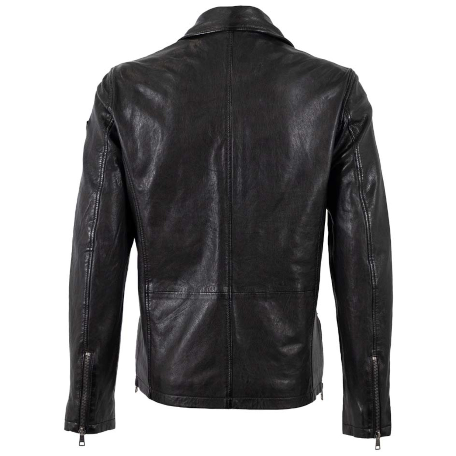 Męska skórzana kurtka Mauritius Czarna MMGaines – Kurtki skórzane