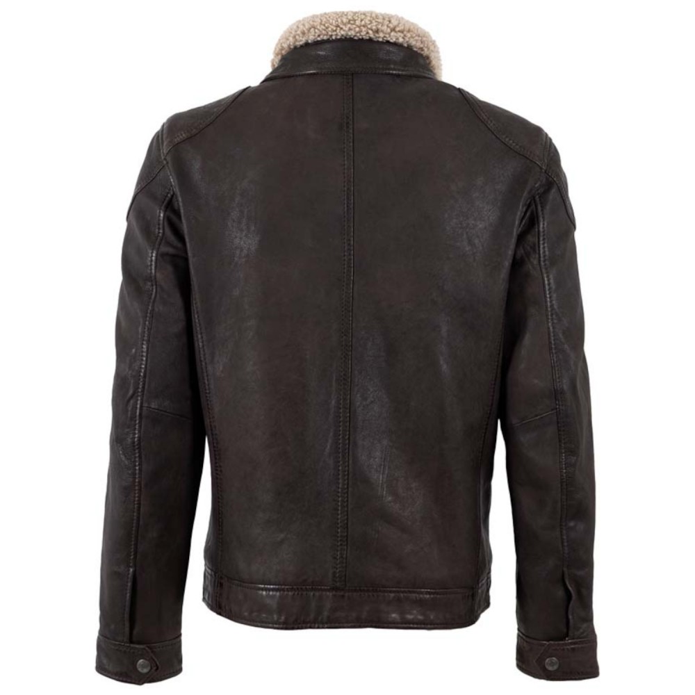 Męska skórzana kurtka Mauritius Ciemnobrązowa MMGarreck 2
