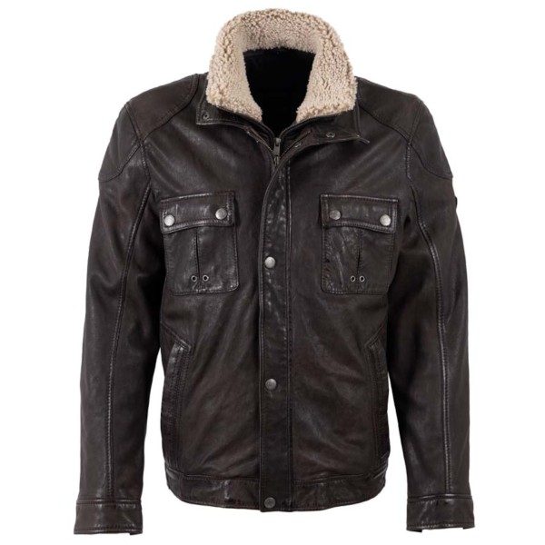 Męska skórzana kurtka Mauritius Ciemnobrązowa MMGarreck 2