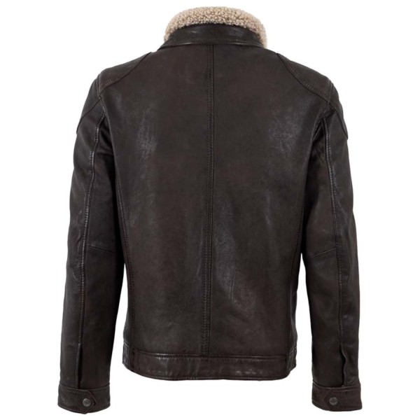 Męska skórzana kurtka Mauritius Ciemnobrązowa MMGarreck 2