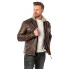 Męska skórzana kurtka Mauritius Brązowa MMGarreck - readytowear