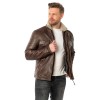 Męska skórzana kurtka Mauritius Brązowa MMGarreck – BLACK FRIDAY